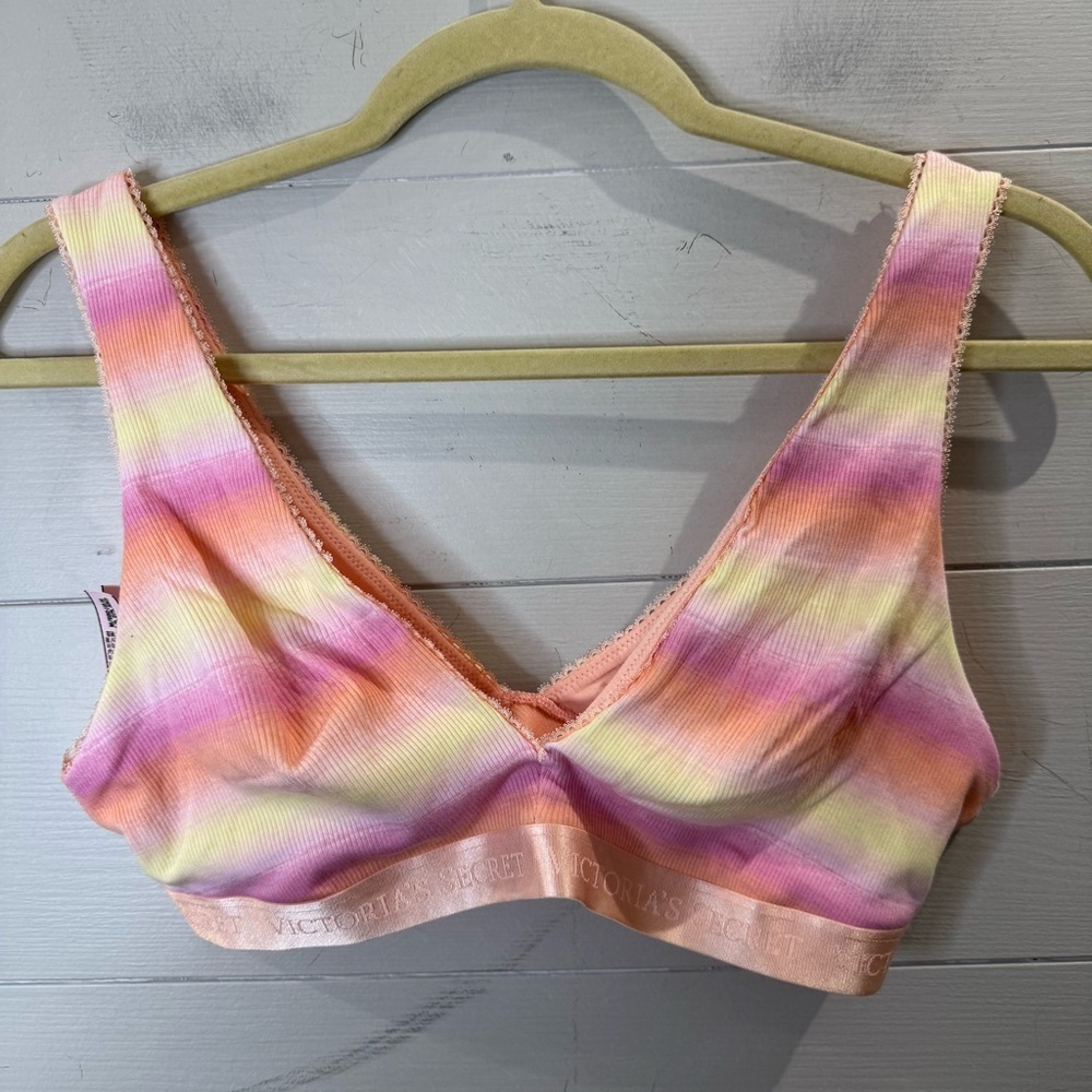 Victoria's Secret NWOT Multicolor Tie-Dye Bralette Size Medium